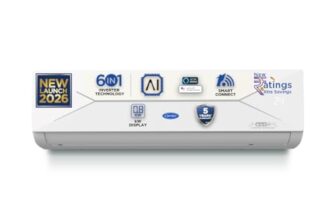 Carrier 1.5 Ton 3 Star Wi-Fi Smart Flexicool Inverter Split AC (Copper, Convertible 6-in-1 with Wi-Fi with Geo-Fencing, Smart Energy Display, 2026 Model, ESTER EDGE Gxi WiFi-CAI18EE3R36W1, White)