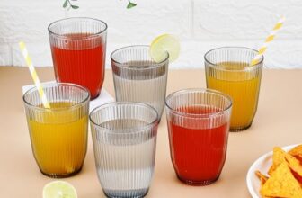 Nayasa Crystal Plastic Glass Set of 6 | 325 ML | Unbreakable Drinking Glasses | Grey