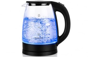 2L Glass Electric Kettle | Premium Borosilicate Glass | 1500W | Blue LED Illumination | Auto Shut-Off | Boil-Dry Protection | BPA Free | 360° Base | Water Level Indicator | Gift for Home & Office
