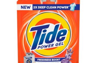 Tide Power Gel Liquid Detergent for Top Load & Front Load – 1kg | 2x Deep Clean Power | Removes Stains & Dirt | Freshness Boost | Fresh Fragrance