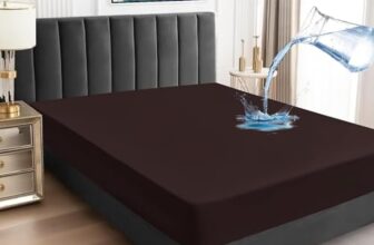 BeyBee 100% Waterproof Premium Cotton Terry Mattress Protector | Breathable, Hypoallergenic, Washable & 2X Absorbency | Ultra Soft Easy Elastic Fitted Bed Protector (Size-78 * 60, Chocolate)