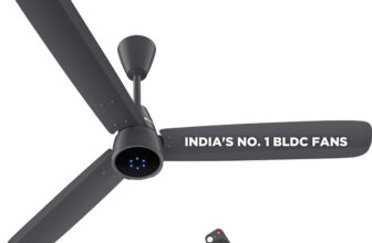 Atomberg Renesa Epoque | Advance air+ Technology | Sleek Fan | LED Indicator | Low Noise with 2 Year Warranty BLDC Motor with Remote 1200 mm Ceiling Fan(5 Star | Pebble Grey | Pack of 1)