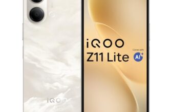 iQOO Z11 Lite 44W 5G (Solar Flame, 4GB RAM, 128GB Storage) | 6500mAh Battery with 44W Fast Charging* | Dimensity 6300 with 579k+ AnTuTu Score* | OriginOS 6.0 with AI Creation* & Private Space*