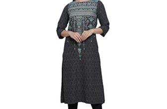 BIBA Women’s Cotton Regular Fit Kurta