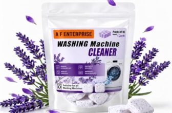 Lavender Washing Machine Cleaner Tablets 16 PCS – Washer Cleaner & Descaler for Front Load & Top Load Washers, Deep Cleaning Deodorizer, Odor Remover, Limescale Remover, HE Tub Cleaner