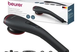 Beurer MG 24 Infrared Body Massager for Pain Relief | Deep Tissue Vibration Massage with Soothing Infrared Heat Therapy | Ergonomic Handheld Design for Muscle Relaxation, Stress Relief, Improved Blood Circulation I Black in color I 3 years warranty