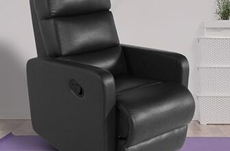 Recliners India Single Seater Manual Recliner Sofa | 3 Modes of Comfort | 220 Manual Recliner Chair | Cushion Armrest | Living Room Recliner Sofa | 1-Year Manufacturer Warranty | Colour- Black
