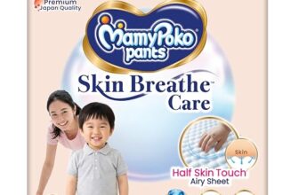 MamyPoko Pants Skin Breathe Care | Baby Diapers Extra Large Size (XL) | 40 Count | 12-17Kgs | Half Skin Touch Airy Sheet | 3X Breathable | Derma Tested