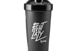 Lifelong Protein Shaker|100% Leakproof Stylish Protein Shaker Bottle|Sipper Bottle|Gym Bottle for Protein- 700ml (LLSHB04, Black) |Plastic