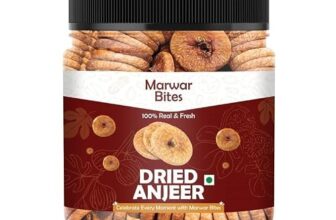 MarwarBites Premium Dried Afghani Anjeer 1KG | Soft Juicy Figs Dry Fruit | No Added Sugar | Rich Source Of Fiber | Low in Fat | Healthy Snack Jar Pack