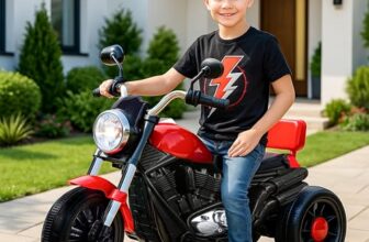 Kidsmate X-Power Ultimate Fun Electric Bike for Kids | 6V 4AH Battery, Dual Suspension with LED Lights & Comfy Backrest | Battery Bike for Kids for Ages 2-5 Years – Red