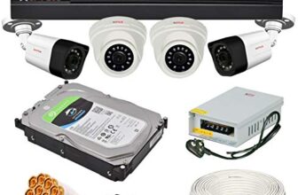 CP Plus Wired 1080P HD Camera Combo Set with 4Ch DVR, 2 Dome 2 Bullet Cameras, 1TB HDD, Power Supply, 90 Mtr Cable, Audio Mic and Connectors