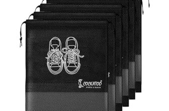 Cockatoo Shoe Bag for Travel Bag for Men & Women, Shoe Cover for Storage at Home Gym Reusable Travelling Accessories, Organizer Pouch Footwear Bags for Travelling-Pack of 6(13 x 17.32 Inch)