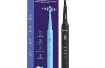 ORACURA SB200 Black Electric Toothbrush for Men & Women, 1 Year Warranty, 36,000 strokes/min, 3 Modes, IPX7 Waterproof, 25 Days Charging Time Cycle, 2 Mins Auto-Timer
