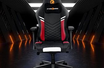 Nilkamal Fyrebird Ergonomic Gaming Chair with Adjustable Neck, Lumbar Pillow, 3D Adjustable Armrest, Gas Lift Mechanism, & 100mm Tilt (Vaden)