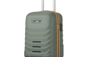 Safari Cabin Crescent 8 Wheels 56cm Small Trolley Bag Hard Case Polycarbonate 360 Degree Wheeling System Luggage, Travel Bag, Suitcase for Travel, Trolley Bags for Travel, Thyme Green