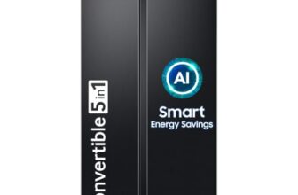 Samsung 653 L, 3 Star, Frost Free, Double Door, Convertible 5-in-1 Digital Inverter, Side By Side AI Enabled Smart Refrigerator with WiFi (RS76CG8003B1HL, Black Matte/Black DOI)