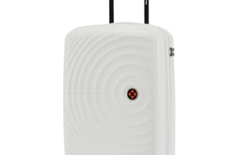 Nasher Miles Seattle Hard-Sided Cabin Luggage 20 inch | 55cm | 8 Wheels Small Trolley Bag for Travel | Suitcase (White)
