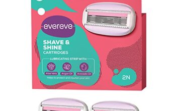 Evereve Shave & Shine Blades Refill Pack of 2, Cartridges of Razors for women, Quick & Easy hair removal with Aloe Vera, Argan Oil & Vitamin E, Pivoting head