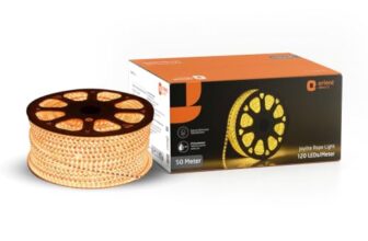 Orient Electric Joylite LED Rope Light for Home Decoration | Indoor and Outdoor use | Direct Plug-in | 600 Lumens in Every Meter | 50 Meter, 120 LED | Warm White