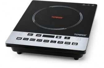 Tower Induction Cooktop 2000W Portable Single Burner Touch Control | Black