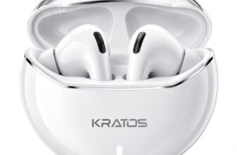 Kratos TW02 Ear Buds Wireless with 60H Playtime, Noise Isolation & Clear Calls, Bluetooth Earbuds with Voice Assistant, Ear Buds with Bluetooth V 5.3 & with Type C Fast Charging, IPX5 TWS Earphones