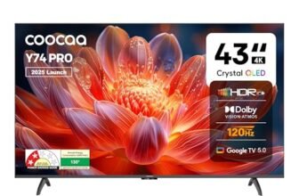 coocaa 108 cm (43 inch) Frameless QLED Ultra Smart Google TV 43Y74 Pro