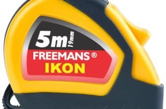 FREEMANS IKON 5m:19mm Steel Inchi Measuring Tape – 5m With Unbreakable ABS case || Soft Grip Bi-material Case || Auto-lock and Belt Clip || Measurement Tape