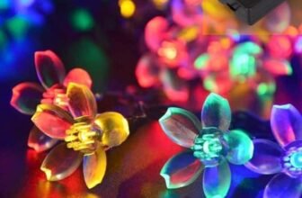 ZALAR 16 LED Flower String Lights with 8 Function Controller – 220v Operated LED Lights, 14ft Floral Garland with Multicolor Glow for Bedroom, Wedding, Party, Diwali,Indoor Outdoor Garden Decor