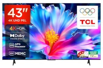 TCL 108 cm (43 inches) 4K Ultra HD Smart LED Google TV | 4K HDR | Dolby Vision & Atmos | Game Master | 60Hz MEMC | 43P6L