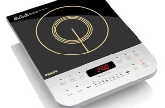 Philips Viva Collection HD4928/01 2100-Watt Induction Cooktop | Fast Gas-Free Cooking | No LPG Required | Preset Indian Menus | Crystal Glass Plate | Auto-Off | Black