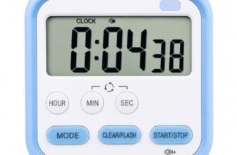 ONISWELL Digital Kitchen Timer & Stopwatch | Large LCD Display, 24-Hour Countdown Timer with Loud Alarm & Flashing Light | Magnetic Back & Retractable Stand | Study, Cooking, Baking, Office & Gym