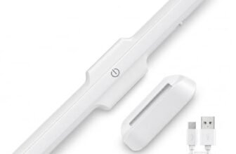 30cm Magnetic Rechargeable LED Light, Touch-Control Dimmable Under Cabinet Lamp with Multiple Light Modes for Wardrobe, Kitchen, Makeup Mirror and Car Interior