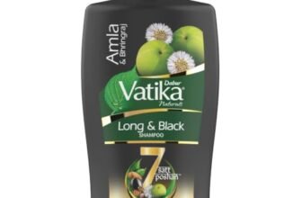 Dabur Vatika Long & Black Shampoo – 1 L | With Amla & Bhringraj | For Shiny, Long & Black Hair | No Added Parabens | Provides Gentle Cleansing, Conditioning & Nourishment to Hair