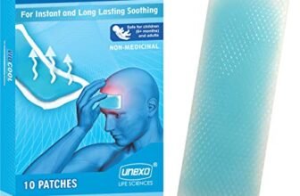 Viocool Headache and Fever Cooling Patch | Soft gentle hydrogel for instant and long lasting cooling relief | Effective in stress or screen related headaches | Non-messy non-greasy forehead patch.