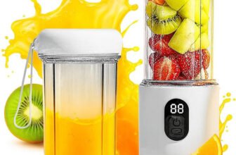 SUPERSTUD 6 Blade Blender | 1800mAh Battery Type-C Charging Portable Juicer 230 W Juicer Mixer Grinder(6 Blade Blender | 2 Jars | White)