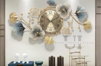 Metal Wall Clock Big Antique Decorative Stylish Latest Watch & Decoration Design For Home Decor Interior Gold For Bedroom Living Room Dining Office Farm Cafes Restaurant Hotels House Hall Item 70cm