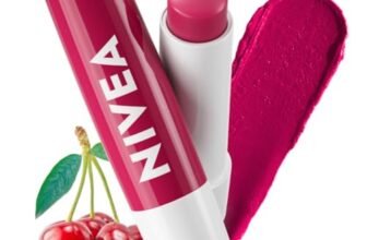 NIVEA Cherry Shine 4.8g Lip Balm|24 H Melt in Moisture Formula|Natural Oils|Glossy Finish,4.8 g (Pack of 1)