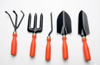 Ocean Mart Gardening Hand Tools Set – 5 Pieces (Cultivator, Big and Small Trowel, Weeder, Fork) | Tools for Home Garden | Durable Plant Tool Kit | Farming Tools
