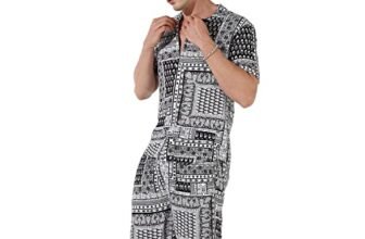 Campus Sutra CAHOOT Men’s Multicolour Bohemian Print Co-Ord Set For Casual Wear | Cotton Rayon Fabric | Clothing Set Crafted With Comfort Fit & High Performance For Everyday Wear