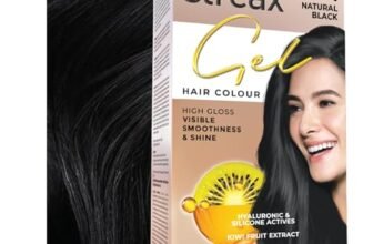 Streax Gel Hair Colour for Women & Men, Natural Black 1, 150 ml | Hair Colour Black| 100% Grey Coverage | Long Lasting Hair Color, Easy to Use | Ammonia-Free Hair Color, Lasts Up to 20 Washes