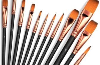 Eclet Set of 12 Professional Artist Paint Brush for Kids, Adults Fabulous for Canvas, Watercolor & Fabric – for Beginners and Professionals – Great for Water, Oil or Acrylic Painting