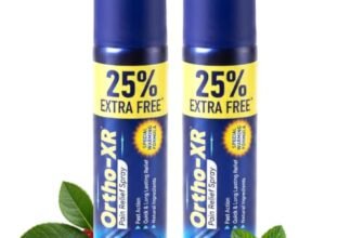 Ortho XR Ayurvedic Pain Relief Spray 50g x 2 | Instant Relief for Back, Knee, Joint, Neck, Shoulder, Muscle & Arthritis Pain | Special Warming Formula | Herbal & Skin-Friendly | 100 gms