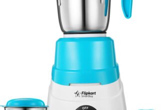 Flipkart SmartBuy Pento Blue 500 W Mixer Grinder(Pento | 3 Jars | Sky Blue)