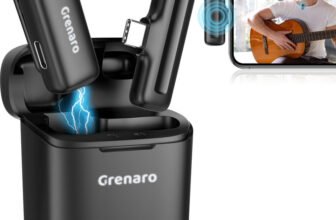Grenaro Mic for Youtube, J13 Wireless with Charging Case – 3 Level Noise Reduction Microphone