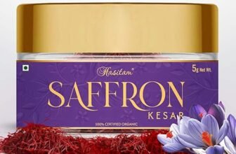 Hasitam (5gm) Pure Original Kashmiri Saffron Kesar Kumkuma Puvvu Golden Saffron, Natural Aroma & Certified highest Grade-A Keshar