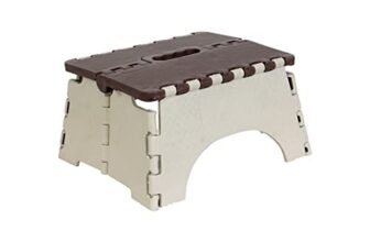 PrettyKrafts 7 Inches Super Strong Folding Step Stool for Adults and Kids, Kitchen Stepping Stools, Garden Step Stool Kitchen Stool -(Pack of 1),Brown