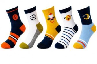 QNIMSWAM Kid’s Socks for Boys and Girls – Made with Soft & Breathable Cotton with Antibacterial Wash, Pack Of 5 (0-6 M, Apple)