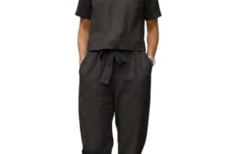 Zurity Co ord Set for Women Stylish | Dress for Woman | Summer Cord Set for Women | Pajama Set | Pyjama Set for Beach & Resort Outfits Full Sleeve (30 C-2 Black-L)