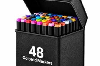 Corslet 48 Alcohol Markers & Color Pens Set | Colour Marker Pen Art Markers Dual Tip Brush & Chisel Alcohol Based Markers for Drawing Sketching Adult Colouring & Illustrations